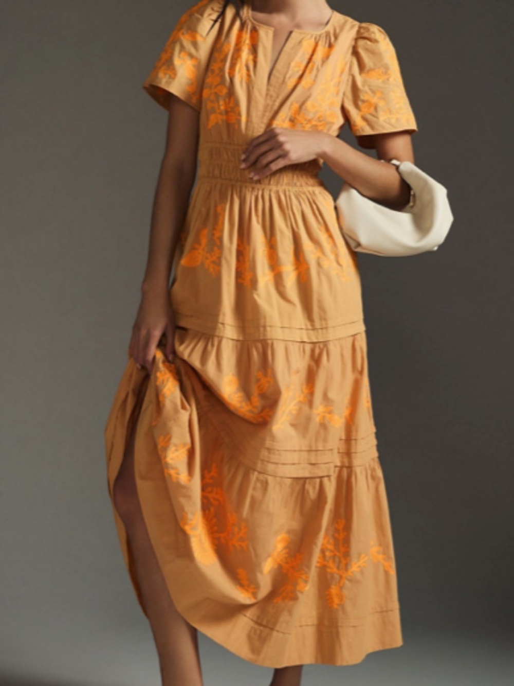 NWT The Somerset Printed Maxi Medium Orange